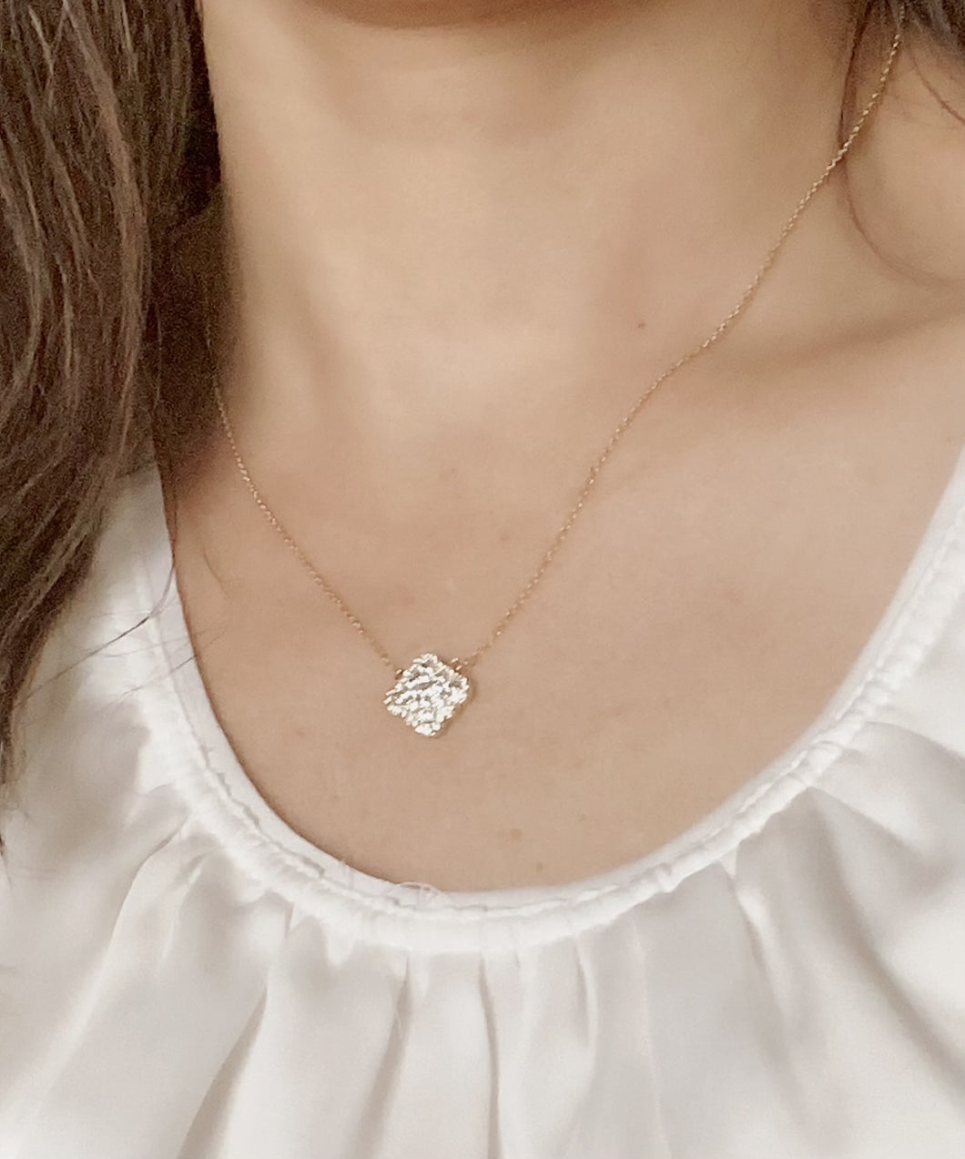 Classic Diamond Square Necklace