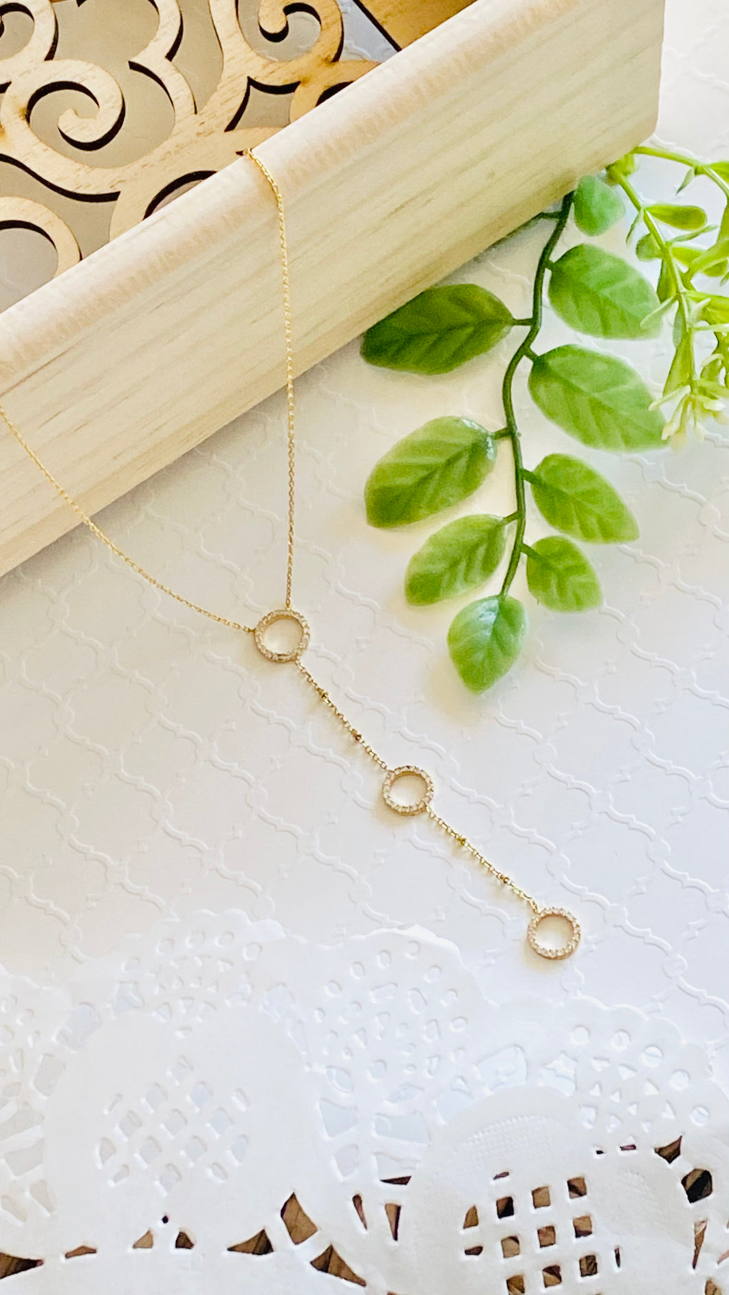 Circle Lariat Necklace