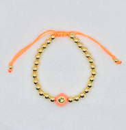 Adjustable happy face Bracelet