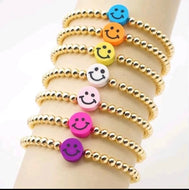 Happy face stretch bracelet