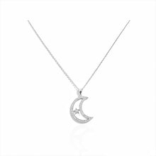 Load image into Gallery viewer, Mother Pearl Crescent  Moon Necklace
