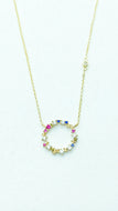 Decor Raimbow Circle Necklace