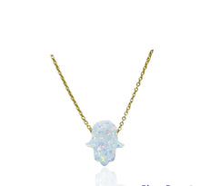 Load image into Gallery viewer, Opal Hamsa Necklace
