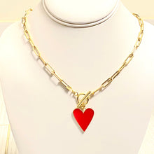 Load image into Gallery viewer, Lory Heart  Enamel Necklace

