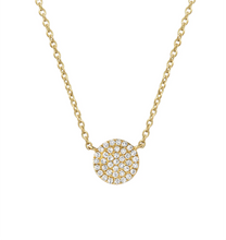 Load image into Gallery viewer, Mini Pave Disc Necklace
