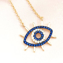 Load image into Gallery viewer, Modern Evil Eye Necklace
