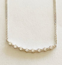 Load image into Gallery viewer, Curb Tiny CZ Bar Necklace
