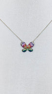 Rainbow Butterfly Necklace