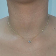 Solitaire Bezel Pendant Necklace